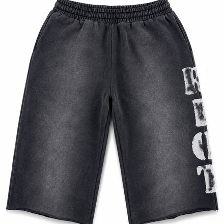 RIOT 3/4 SWEATSHORTS - BLACK